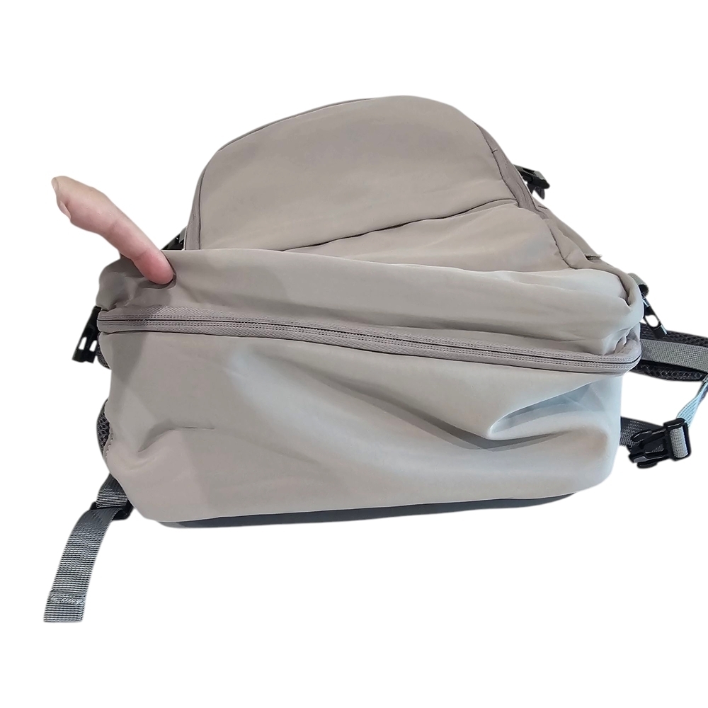 Gray Structured Backpack With Modern Design - image 5